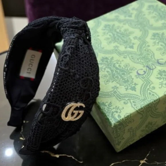 Gucci Black Headband With Logo - Picture 2 of 7